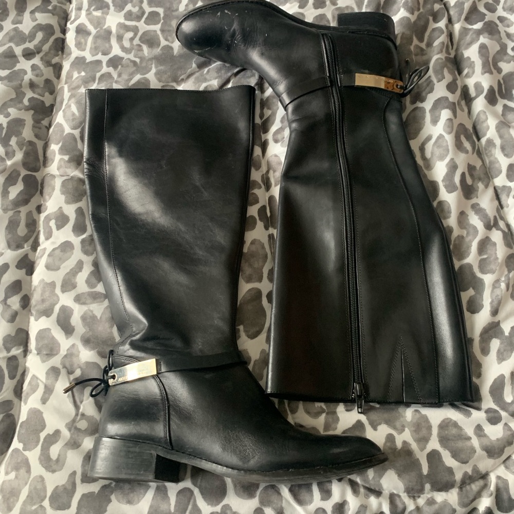 Black tall boots